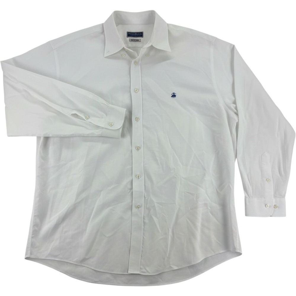 Brooks Brothers Mens Shirt XXL White 346 Supima Cotton Non-Iron